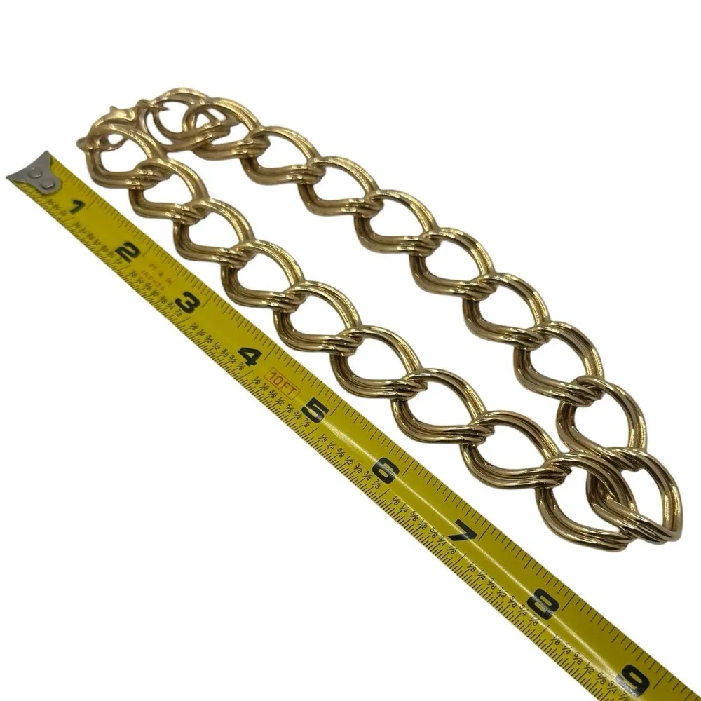 Unbranded Chunky Double Link Collar Necklace‎ Toggle Clasp Maximalist Mob Wife